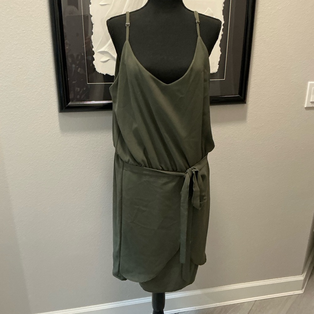 Grace Karin Olive Green Mini Dress